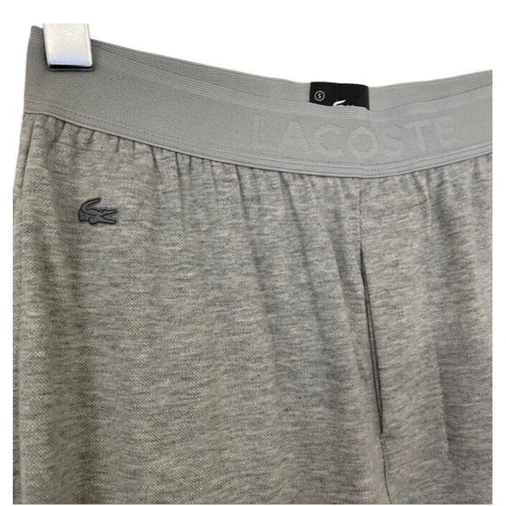 LACOSTE Sleepwear Pants Piqué Knit Straight Elastic Waist Pockets Loungewear SM - Picture 3 of 11